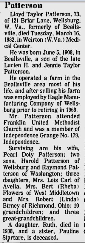 Lloyd Patterson obit